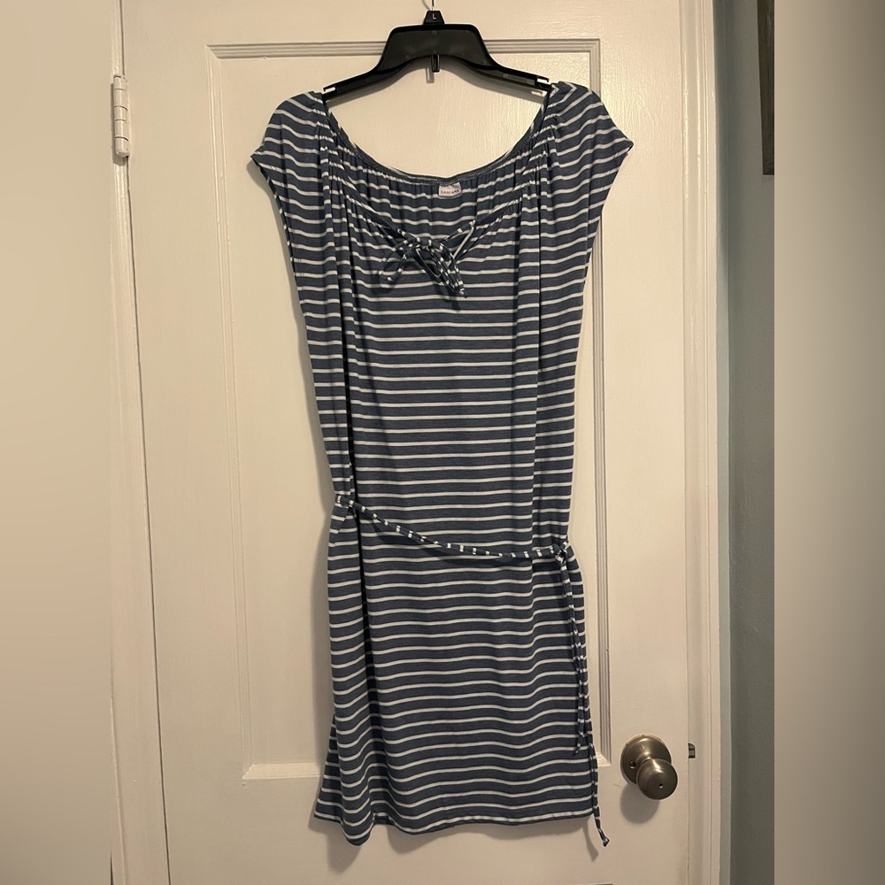 Blue Striped Women's Dress